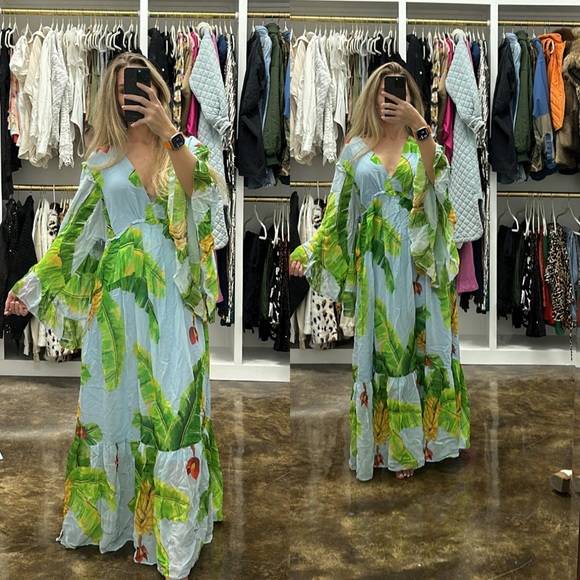 FARM Rio Dresses Farm Rio Fresh Bananas Maxi Dress Poshmark